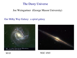 The Dusty Universe