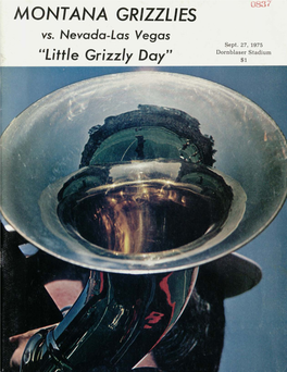 September 27, 1975 Game Day Grizzly Football Program