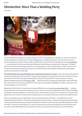 Oktoberfest: More Than a Wedding Party | Serious Eats Oktoberfest: More Than a Wedding Party