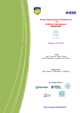 Amity International Conference Artificial Intelligence