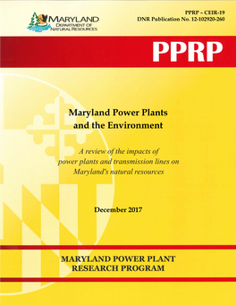 Maryland Power Plants and the Environment (Ceir-19)