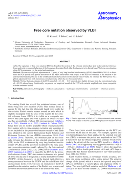 Free Core Nutation Observed by VLBI