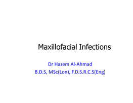 Maxillofacial Infections