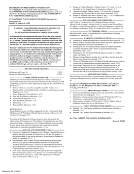 HIGHLIGHTS of PRESCRIBING INFORMATION These Highlights Do