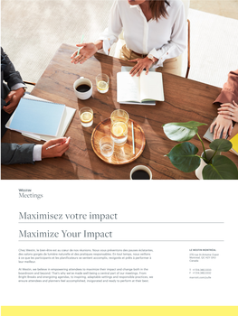 Maximisez Votre Impact Maximize Your Impact