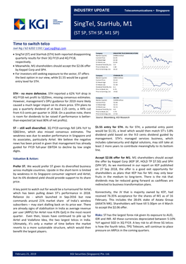 Singtel, Starhub, M1 (ST SP, STH SP, M1 SP)