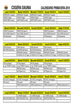 Calendario Pri 2019