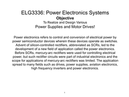 Introduction to Power Electronics