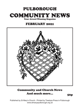 COMMUNITY NEWS Your Award Winning Magazine FEBRUARY 2021