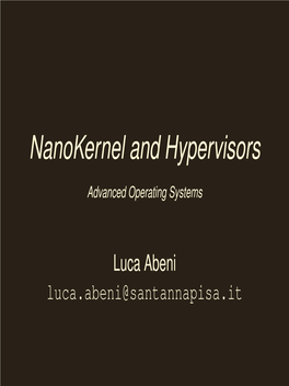 Domains, Hypervisors