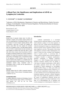 The Significance and Implications of Eif4e on Lymphocytic Leukemia