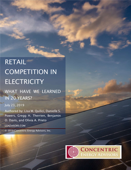 Retail Competition in Electricity