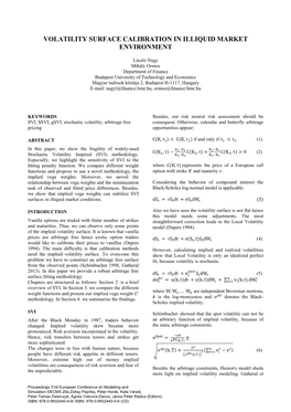 Volatility Surface Calibration in Illiquid Market Environment