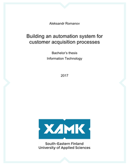 Building an Automation System for Customer Acquisition Processes