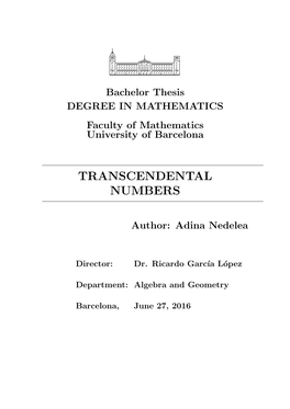 Transcendental Numbers