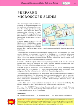 Prepared Microscope Slides in Sets