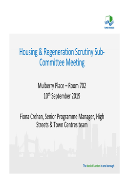 Housing & Regeneration Scrutiny