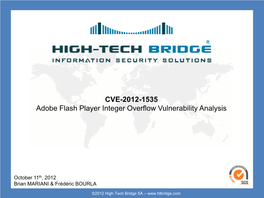 Adobe Flash Player Integer Overflow Vulnerability Analysis