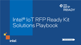 Intel Iot RFP Ready Kit Solutions Playbook