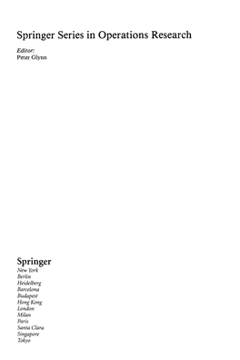 Springer Series in Operations Research