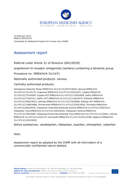 (Sartans) Article 31 Referral