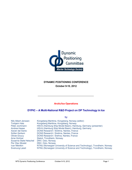 2011 DP Conference Cover Page Format