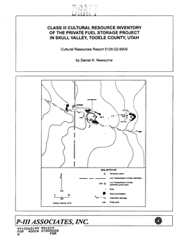 Class Iii Cultural Resource Inventory of the Private Fuel Storage Project in Skull Valley, Tooele County, Utah