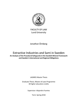 Extractive Industries and Sami in Sweden