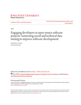 Engaging Developers in Open Source Software Projects: Harnessing Social