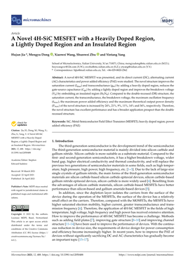 A Novel 4H-Sic MESFET with a Heavily Doped Region, a Lightly Doped Region and an Insulated Region