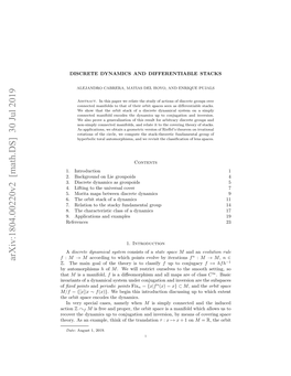 Discrete Dynamics and Differentiable Stacks