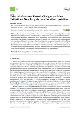 Paleozoic–Mesozoic Eustatic Changes and Mass Extinctions: New Insights from Event Interpretation