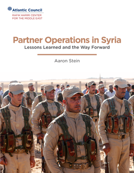 Partner Operations in Syria Lessons Learned and the Way Forward