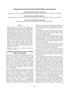 Diagrammatic Reasoning Meets Medical Risk Communication