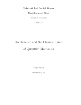 Decoherence and the Classical Limit of Quantum Mechanics