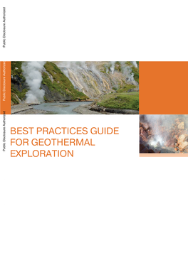 Geothermal Exploration Best Practices: a Guide