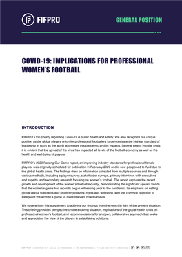 Implications for Professional Women's Football