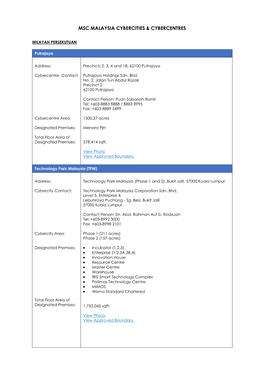 Msc Malaysia Cybercities & Cybercentres