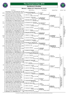The Championships 2010 Gentlemen's Doubles Winners: J