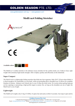 Medevac4 Folding Tactical Stretcher
