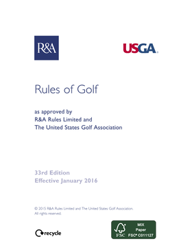 2016 Rules of Golf Download