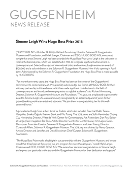 Guggenheim Announces Short List For