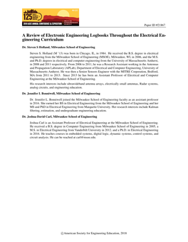 A Review of Electronic Engineering Logbooks Throughout the Electrical En- Gineering Curriculum