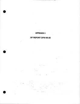 Appendix to Report DPW-98-35