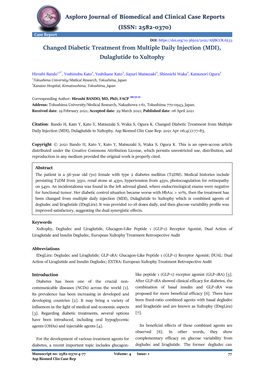 Changed Diabetic Treatment from Multiple Daily Injection (MDI), Dulaglutide to Xultophy