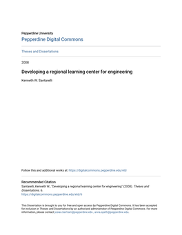 Developing a Regional Learning Center for Engineering