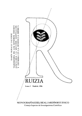 Taxonomía De Los Géneros Thymus Y Thymbra En La