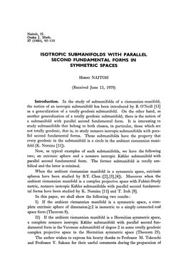 Isotropic Submanifolds with Parallel Second Fundamental Forms in Symmetric Spaces