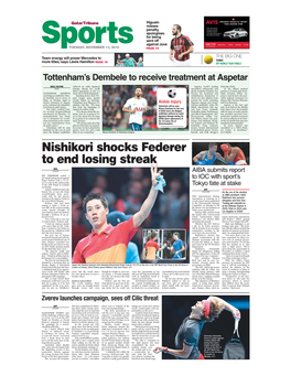 Nishikori Shocks Federer to End Losing Streak