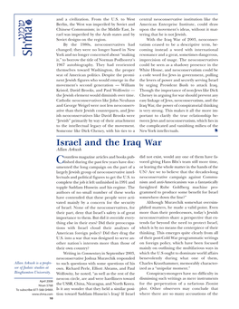 Israel and the Iraq